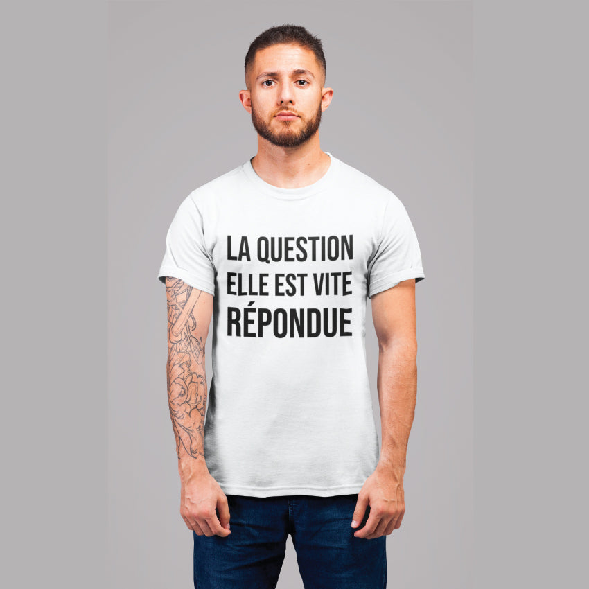 T-shirt homme La question elle est vie répondue