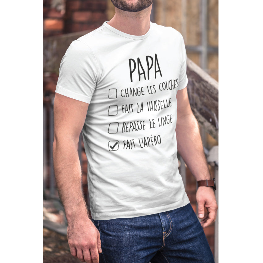T-shirt homme Papa fait l'apéro