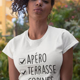 T-shirt femme Apéro Terrasse Copines