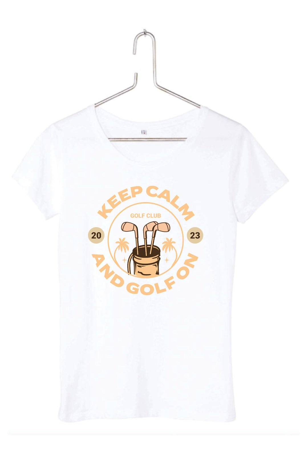 T-shirt femme Keep calm and golf on