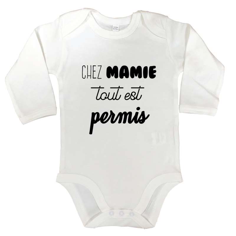 Body manches longues Chez mamie tout est permis