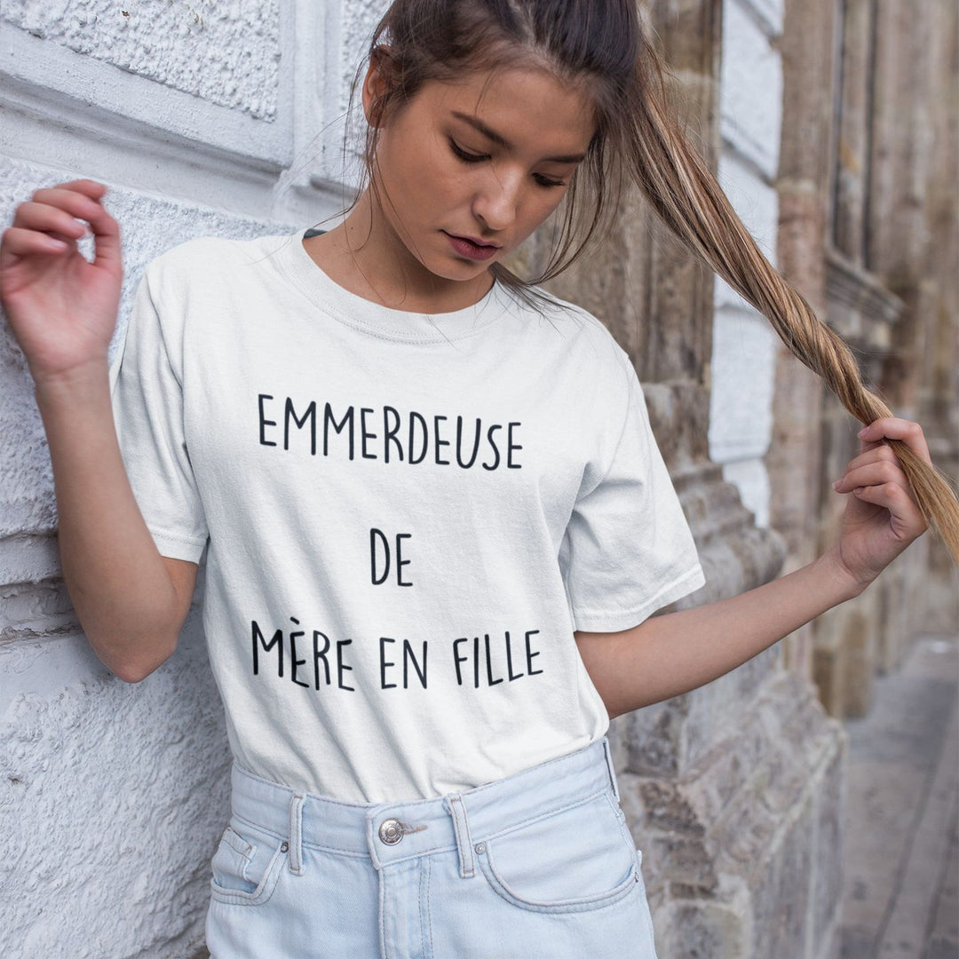 T-shirt femme Emmerdeuse de mère en fille - L'atelier Suisse